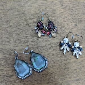 3 pairs Chloe and Isabel Drop Earrings